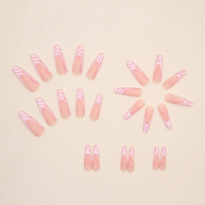 Heart Stripe Nail Set