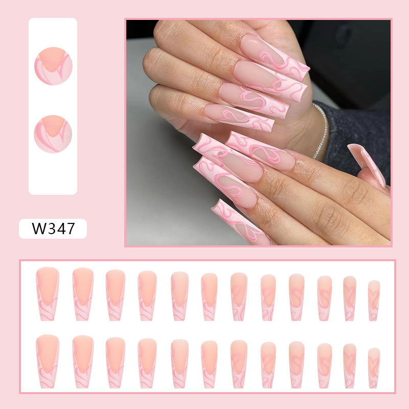 Heart Stripe Nail Set